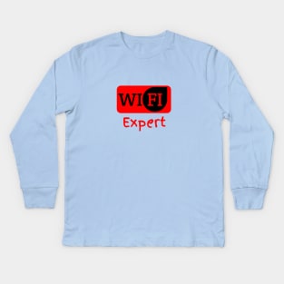 Wifi Expert Kids Long Sleeve T-Shirt